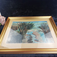 Thumbnail for Wendy Original Draycott Pastel Artwork – Framed River Landscape Painting Canvas13