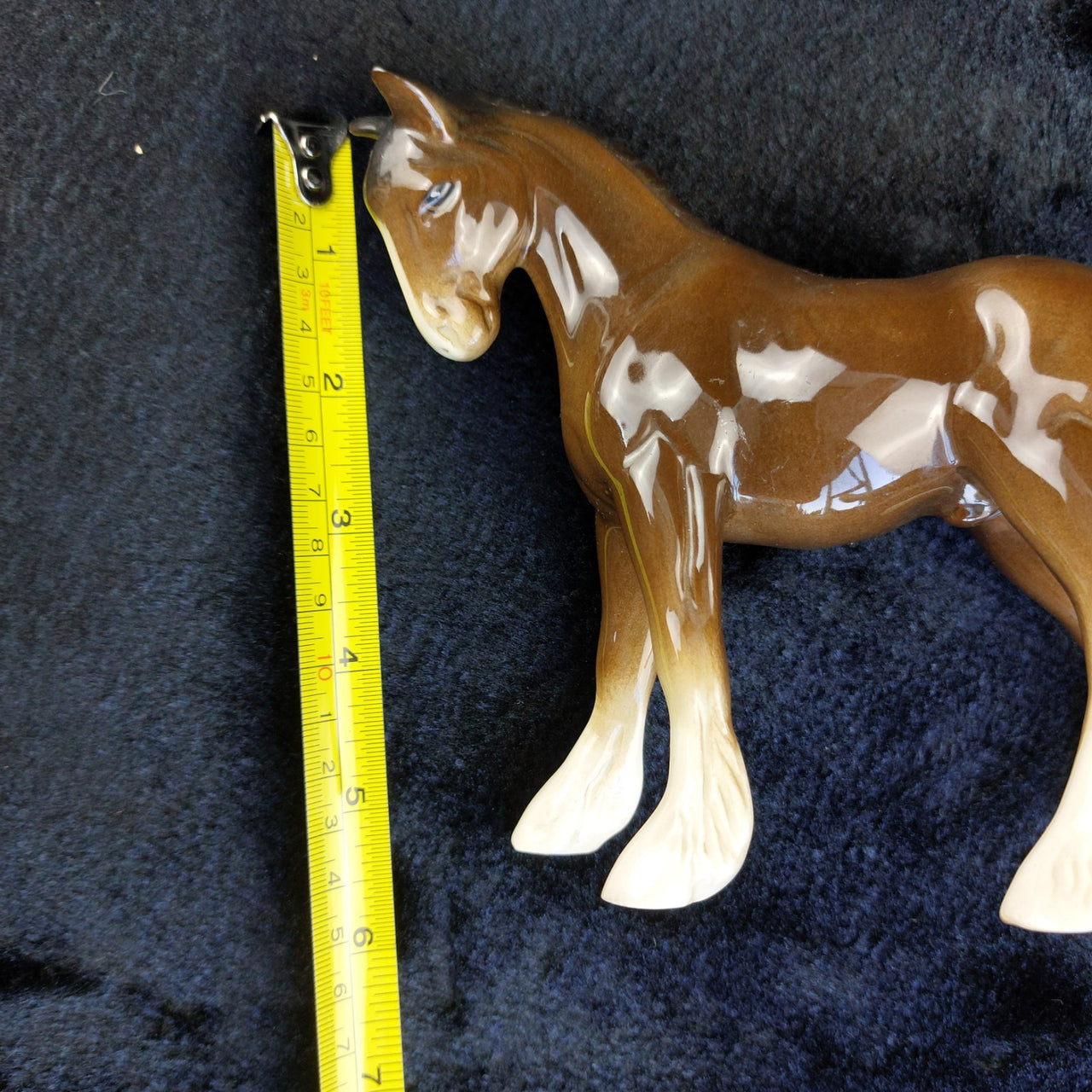 Coopercraft Brown Vintage Foal Figurine Ceramic Horse with Glossy Finish Class9