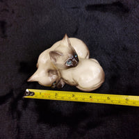 Thumbnail for Beswick Siamese Cat Pair Figurine Vintage Good England Ceramic 3.5x5