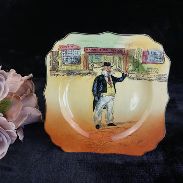 Royal Doulton  C.Dickens Dickensware Cap'n Cuttle Hand Painted England Plate 0
