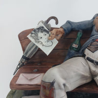 Thumbnail for Capodimonte Figurine Man Old on Bench –6.7