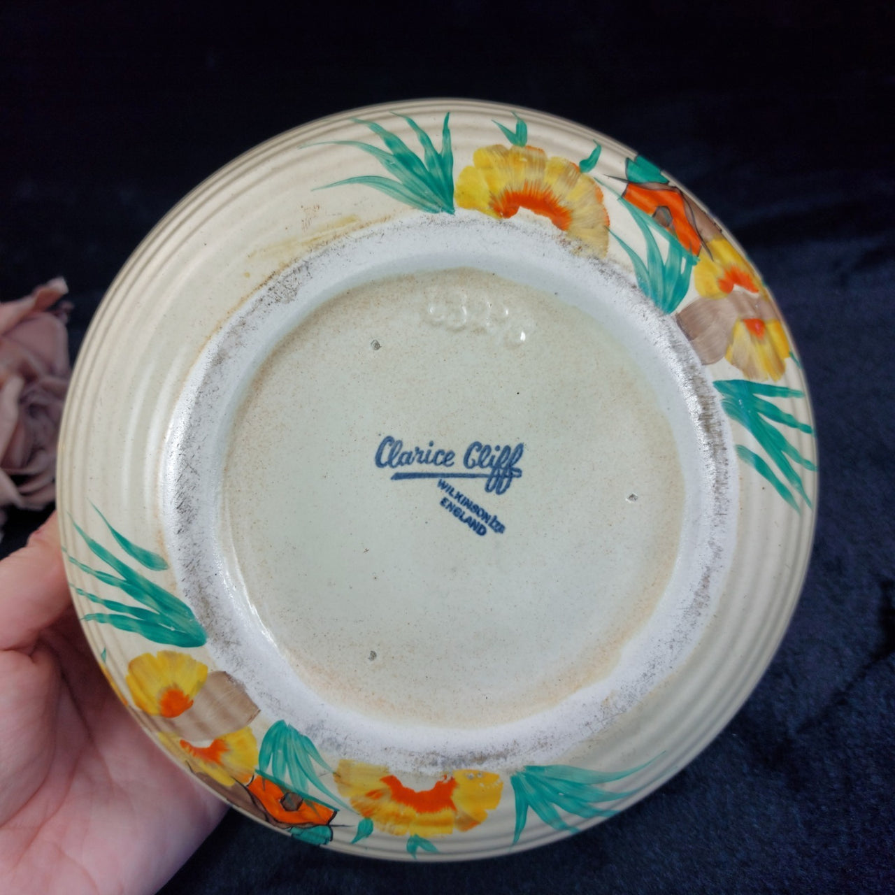 Rare Clarice Cliff Wilkinson Bowl PINEGROVE SHAPE BOWL collection6