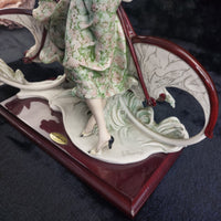 Thumbnail for Giuseppe Armani Florence “Bicycle  Spring” Rare lady Figurine 0539C Porcelain.3