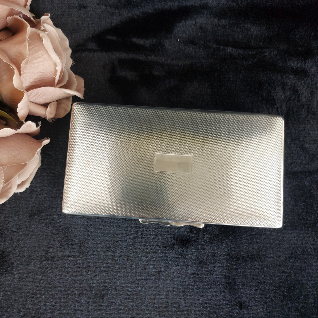 Good Silver Aristocrat Plated Cigarette Box Wood Lined 332g 6x3x2” England 1950s4