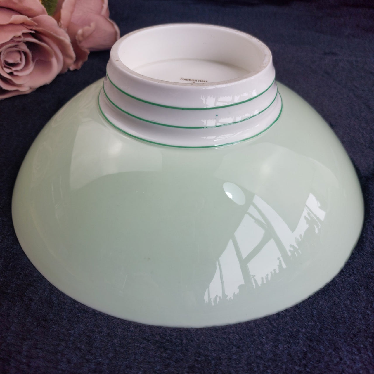 Haddon Minton Hall Bone China  Floral Bowl – Vintage English Dish 7.5" gift7