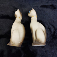 Thumbnail for California Vintage USA Siamese Cat Figurines Pair – One Repaired - 6.75