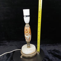 Thumbnail for Vintage Marble Brass & Table Lamp – Ornate Onyx Base – Working Condition Display3