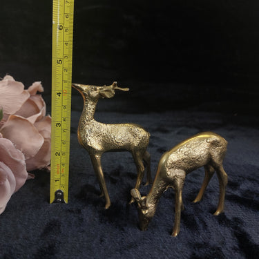 Vintage Brass Deer Figurine Set – Mid-Century Decor Home Collectable Decorative1