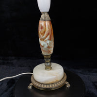 Thumbnail for Vintage Marble Brass & Table Lamp – Ornate Onyx Base – Working Condition Display7