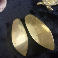 Thumbnail for Vintage Brass Trinket & astray Set Hinged Turtle Box & Engraved Shoes15