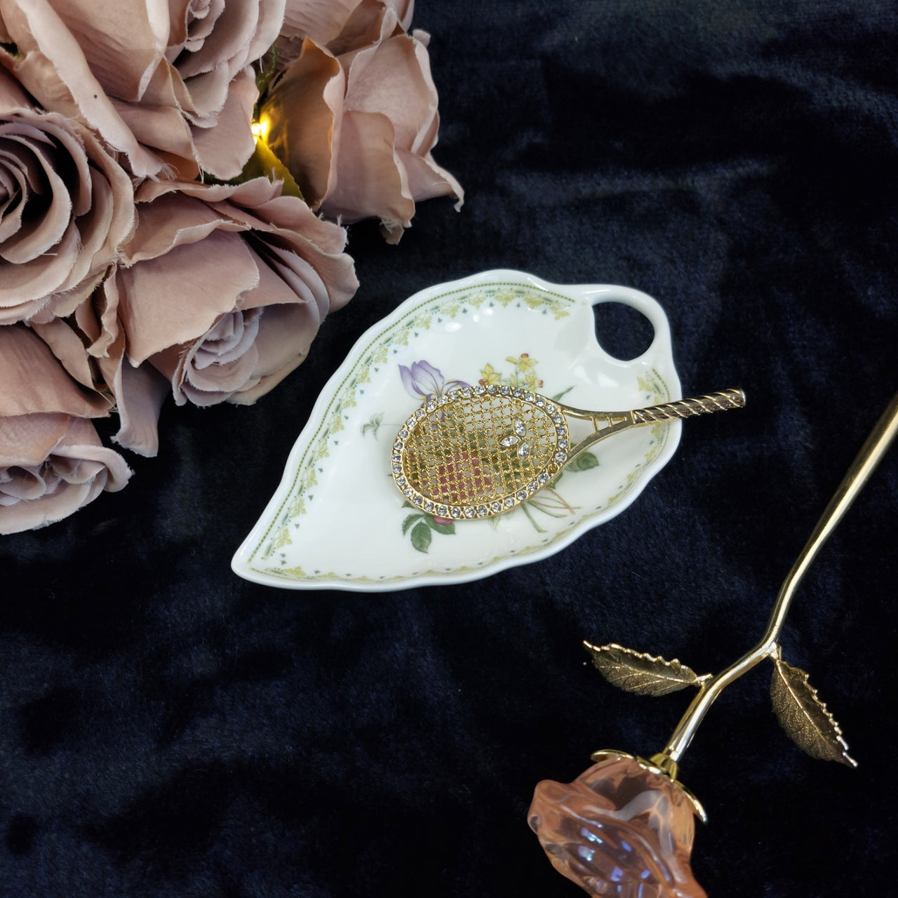 Vintage Royal Doulton Camilla Fine Bone China Leaf Trinket Dish 1990 England1