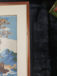 Thumbnail for Framed Needlepoint Art - Landscape, Mountain Vintage 13 x 16 Inch(41 x 33 cm)12