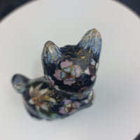 Thumbnail for Chinese Cloisonné Enamel Cat Figurine – Handcrafted Collectible Vintage 3