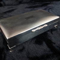 Thumbnail for Good Silver Aristocrat Plated Cigarette Box Wood Lined 332g 6x3x2” England 1950s13