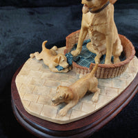 Thumbnail for Border Arts Fine Golden Labrador & Pups signed D.Geenty 1980 decor bookshelf.8