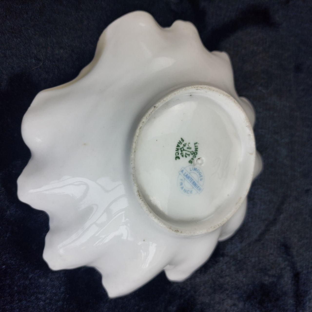 Limoges France Bowl A. Lanternier Antique Shell Dish Floral Gilded Trim decor5