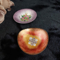 Thumbnail for Limoges Copper Enamel Bowl Flowers On White Pink And Scotland Enamel on copper.0
