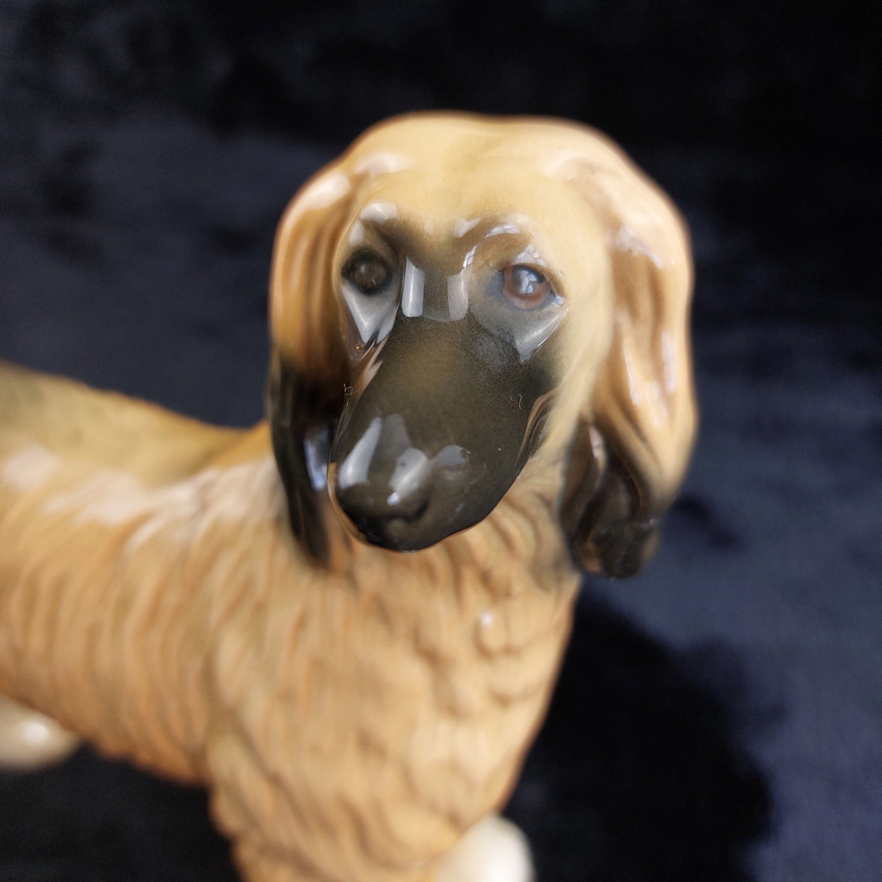Large Hound Afghan Dog Figurine /Ornament- made by Coopercraft Vintage Display.8