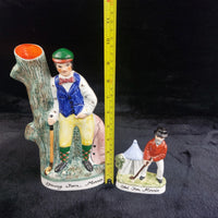 Thumbnail for Staffordshire Old Tom Morris Young Tom Figurines Golf Hand Paint decor Pottery2