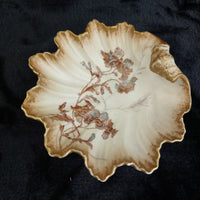 Thumbnail for Limoges France Bowl A. Lanternier Antique Shell Dish Floral Gilded Trim decor1
