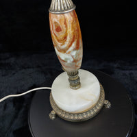 Thumbnail for Vintage Marble Brass & Table Lamp – Ornate Onyx Base – Working Condition Display6