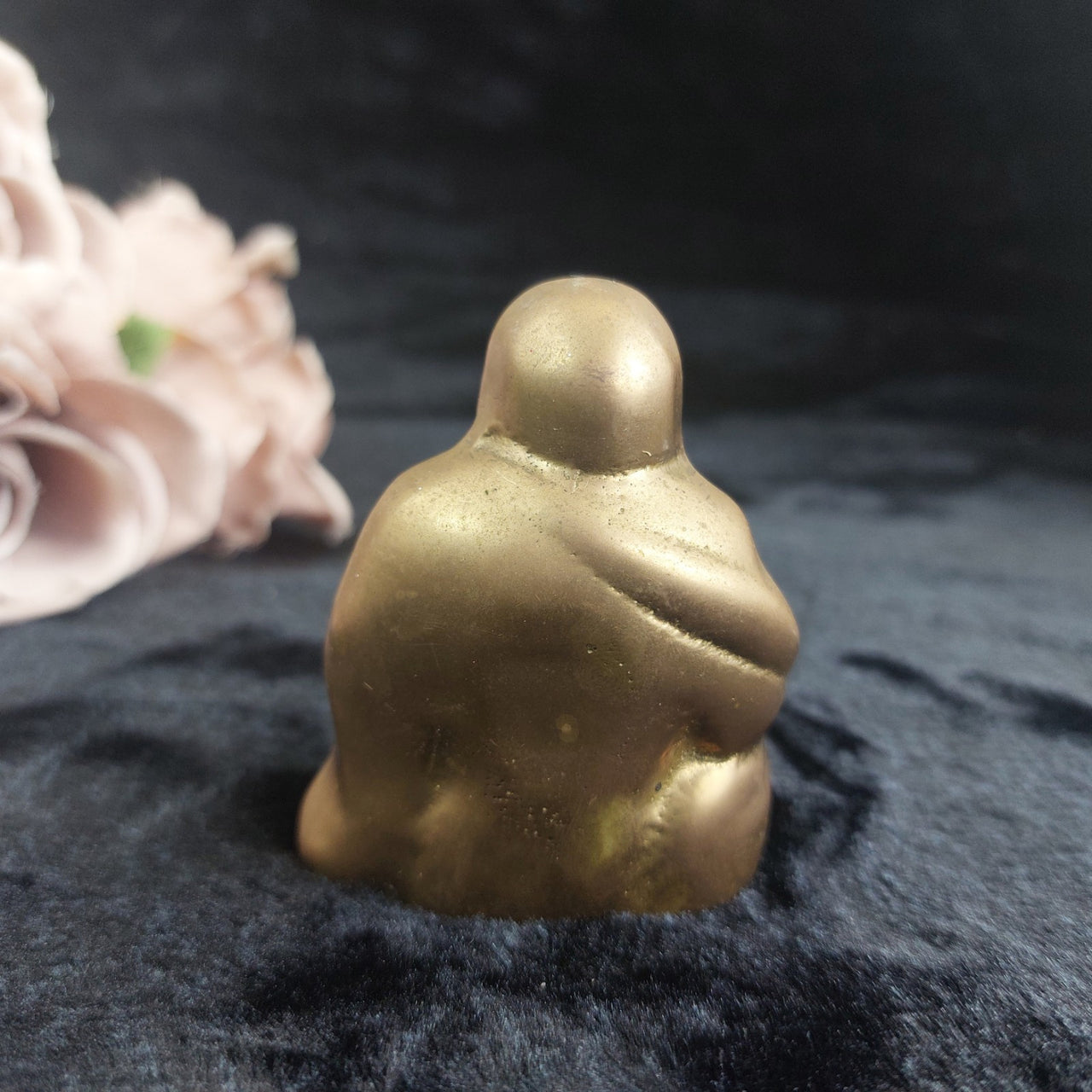 Vintage Brass Buddha Figurine & Pair of Brass Candlesticks Set8