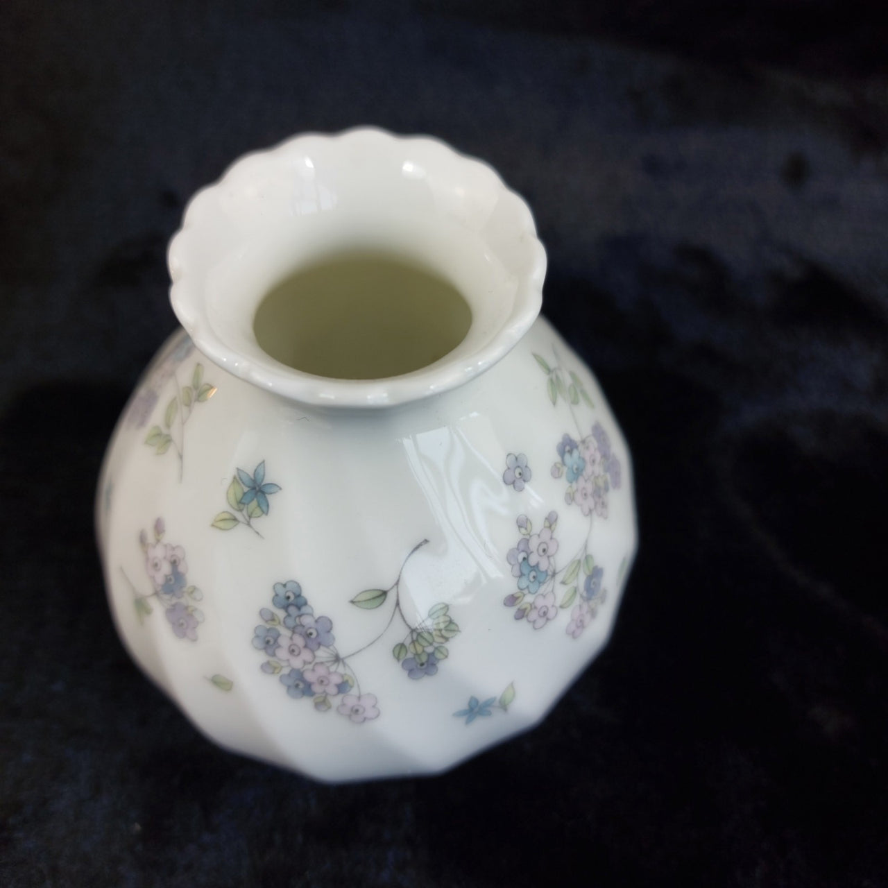 Wedgwood & Spode Bone China Trinket Dish & Vase Set - Floral Gold Vintage Rim6