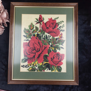 Framed Handmade Needlepoint Art   19