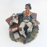 Thumbnail for Capodimonte Figurine Old Man on Bench –6.7