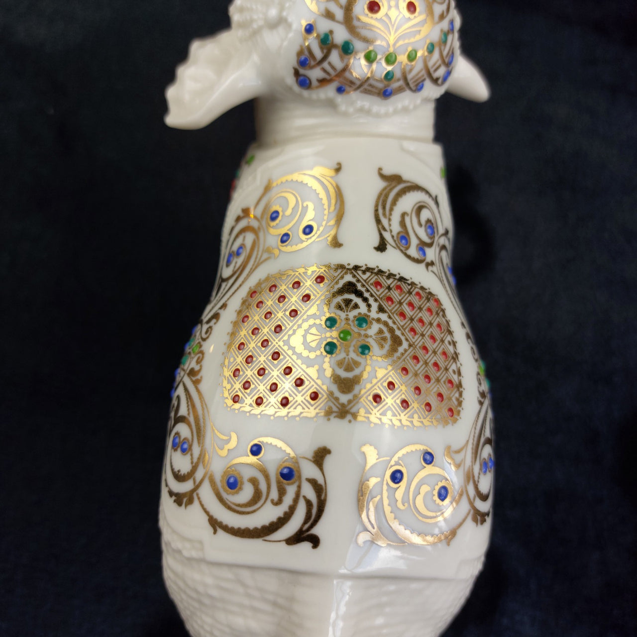 Lenox porcelain Jeweled Elephant Figurine 8" nativity White Gold luck USA China6