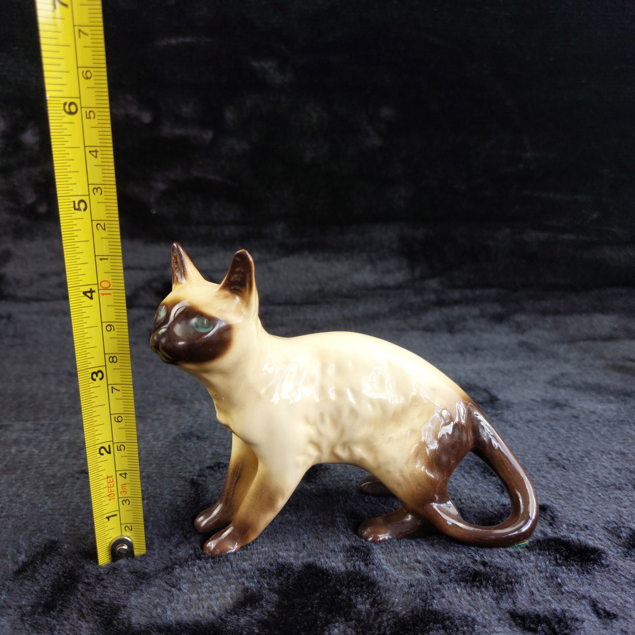 Siamese Cat made in England Figurine  Ceramic Glazed 12cm see pics for details.9