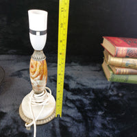 Thumbnail for Vintage Marble Brass & Table Lamp – Ornate Onyx Base – Working Condition Display12