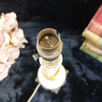 Thumbnail for Vintage Onyx & Brass Table Lamp with Ornate Claw Foot Base Working Condition6