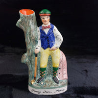 Thumbnail for Staffordshire Old Tom Morris Young Tom Figurines Golf Hand Paint decor Pottery11