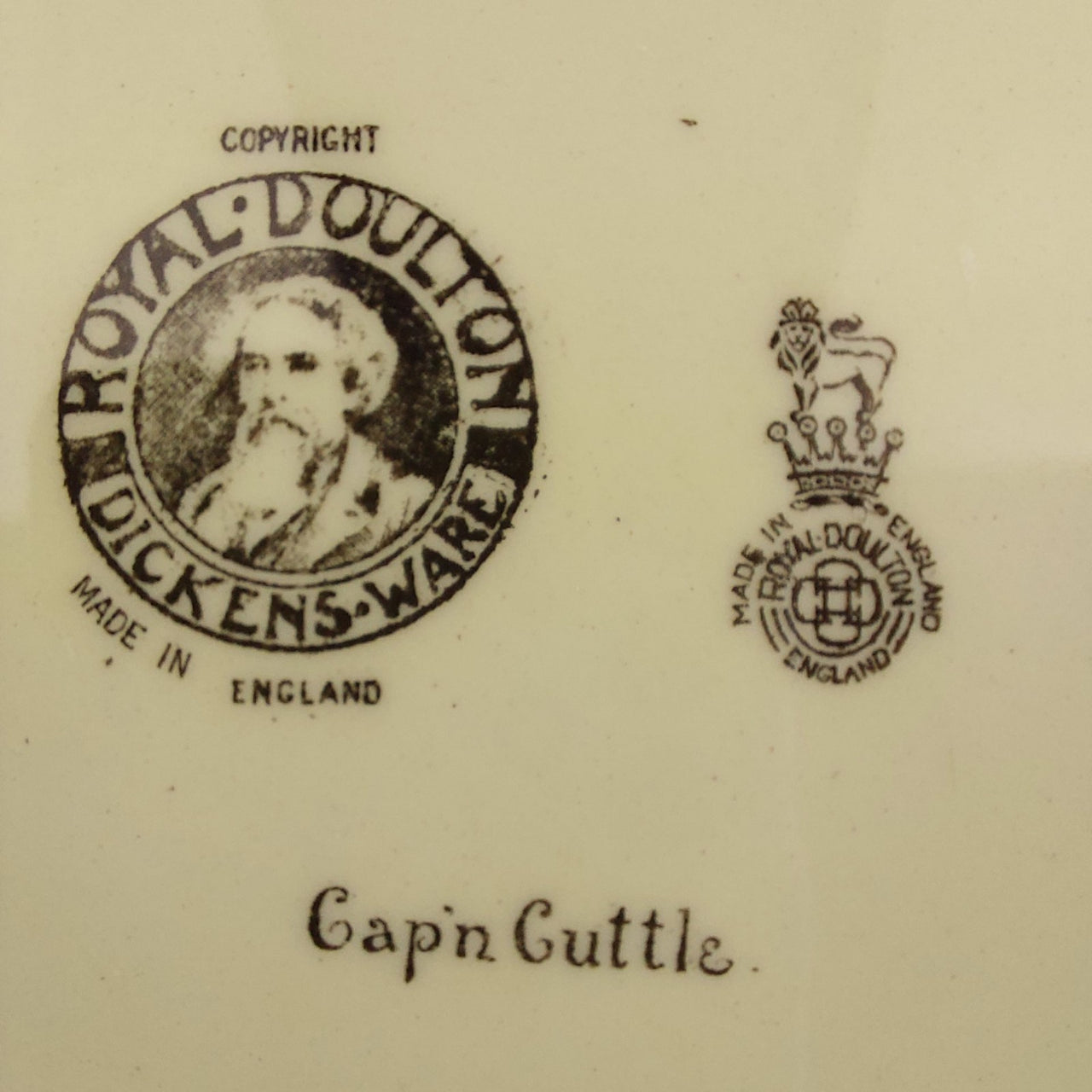 Royal C.Dickens Doulton Dickensware Cap'n Cuttle Hand Painted England Plate6