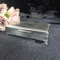 Thumbnail for Good Silver Aristocrat Plated Cigarette Box Wood Lined 332g 6x3x2” England 1950s2