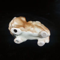 Thumbnail for Antique Pekingese Dog Figurine HandPainted China European c.1900 Cream Tan 11cm7