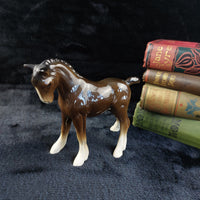 Thumbnail for Coopercraft Brown Vintage Foal Figurine Ceramic Horse with Glossy Finish Class0