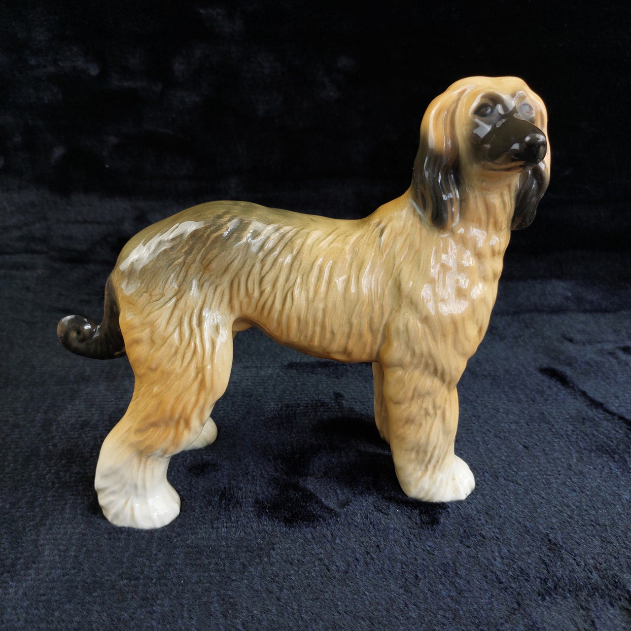 Large Hound Afghan Dog Figurine /Ornament- made by Coopercraft Vintage Display.3