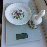 Thumbnail for Ming Rose Coalport & Plate Bell Set – Floral Vintage Bone China pin dish White11