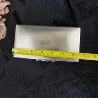 Thumbnail for Good Silver Aristocrat Plated Cigarette Box Wood Lined 332g 6x3x2” England 1950s6