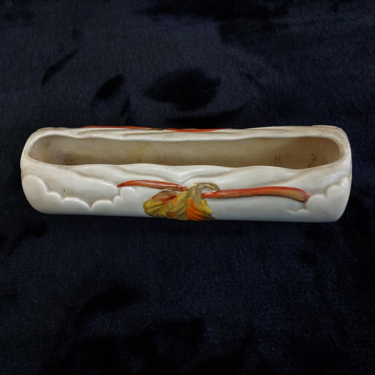 Clarice Cliff Autumn Beechwood Log Planter  1930 Wilkinson England vase Art Deco5