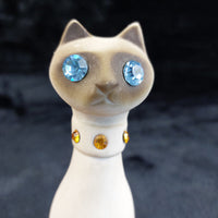 Thumbnail for California Vintage USA Siamese Cat Figurines Pair – One Repaired - 6.75