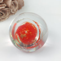 Thumbnail for Murano Style Glass Paperweight Vintage -Footballer Etched Swirl Art Italy 3