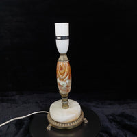 Thumbnail for Vintage Marble Brass & Table Lamp – Ornate Onyx Base – Working Condition Display2