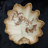 Thumbnail for Limoges France Bowl A. Lanternier Antique Shell Dish Floral Gilded Trim decor4
