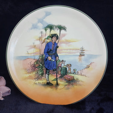 Royal Doulton Treasure Island Plate  Good Long John Silver D8376 13.5