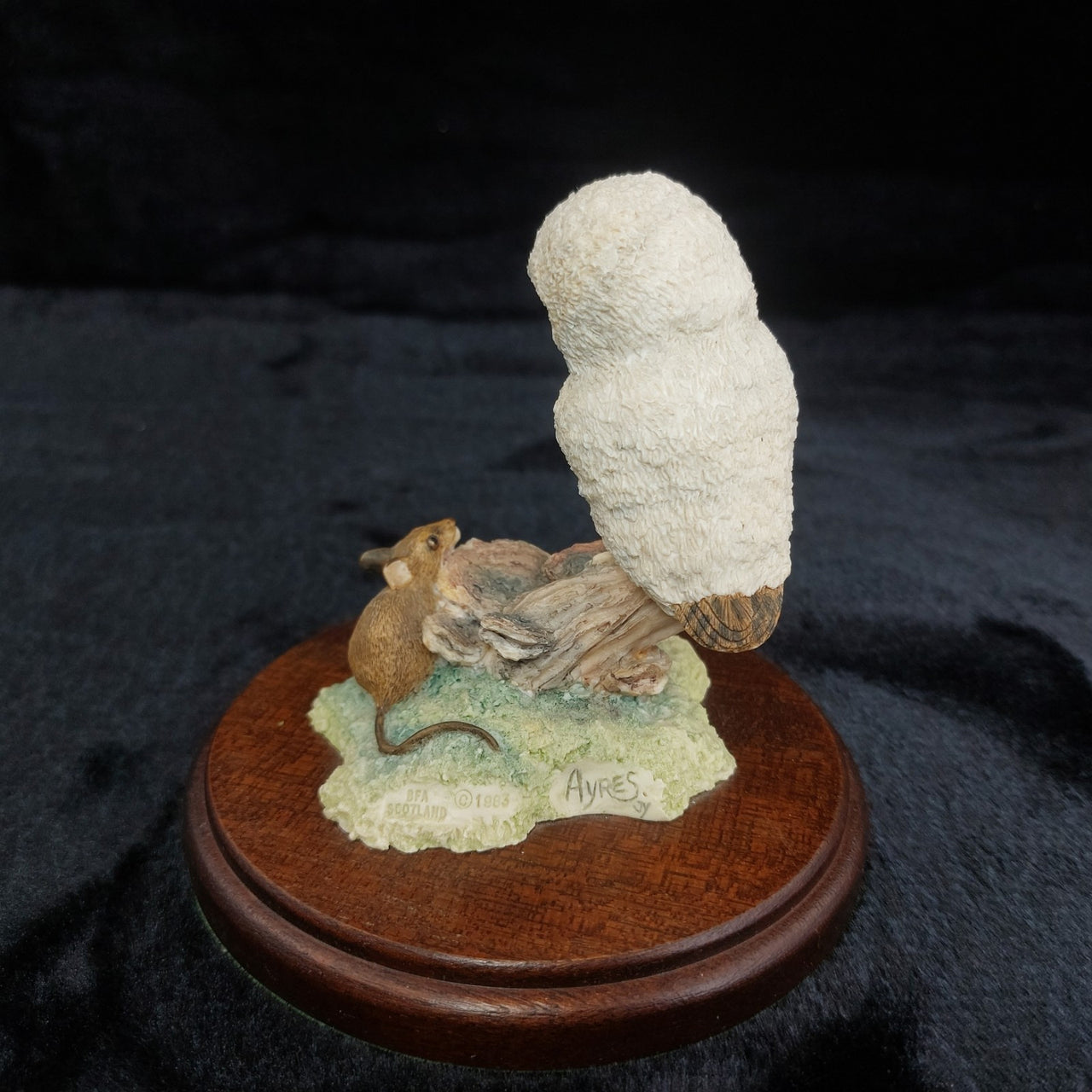 Fine Border Arts "Barn Owl with Mouse" Figurine Ayres Wildlife 1983 collectable7