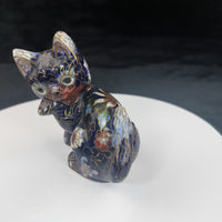 Thumbnail for Chinese Cloisonné Enamel Cat Figurine – Handcrafted Collectible Vintage 4