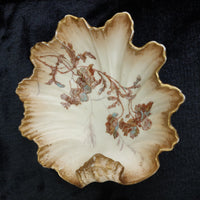 Thumbnail for Limoges France Bowl A. Lanternier Antique Shell Dish Floral Gilded Trim decor4